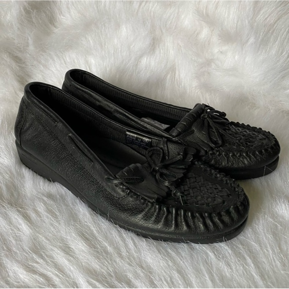 Faded Glory Shoes‎ Women’s Size 10W Black Slip On Flats GrannyCore